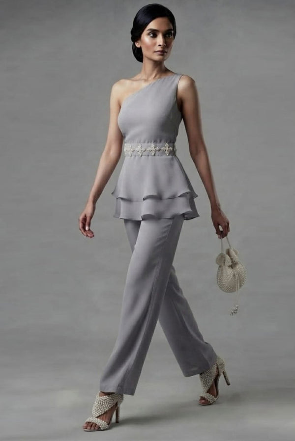 Misty Cloud peplum Co-Ord Set