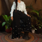 Flared Pant with Pearl Rings