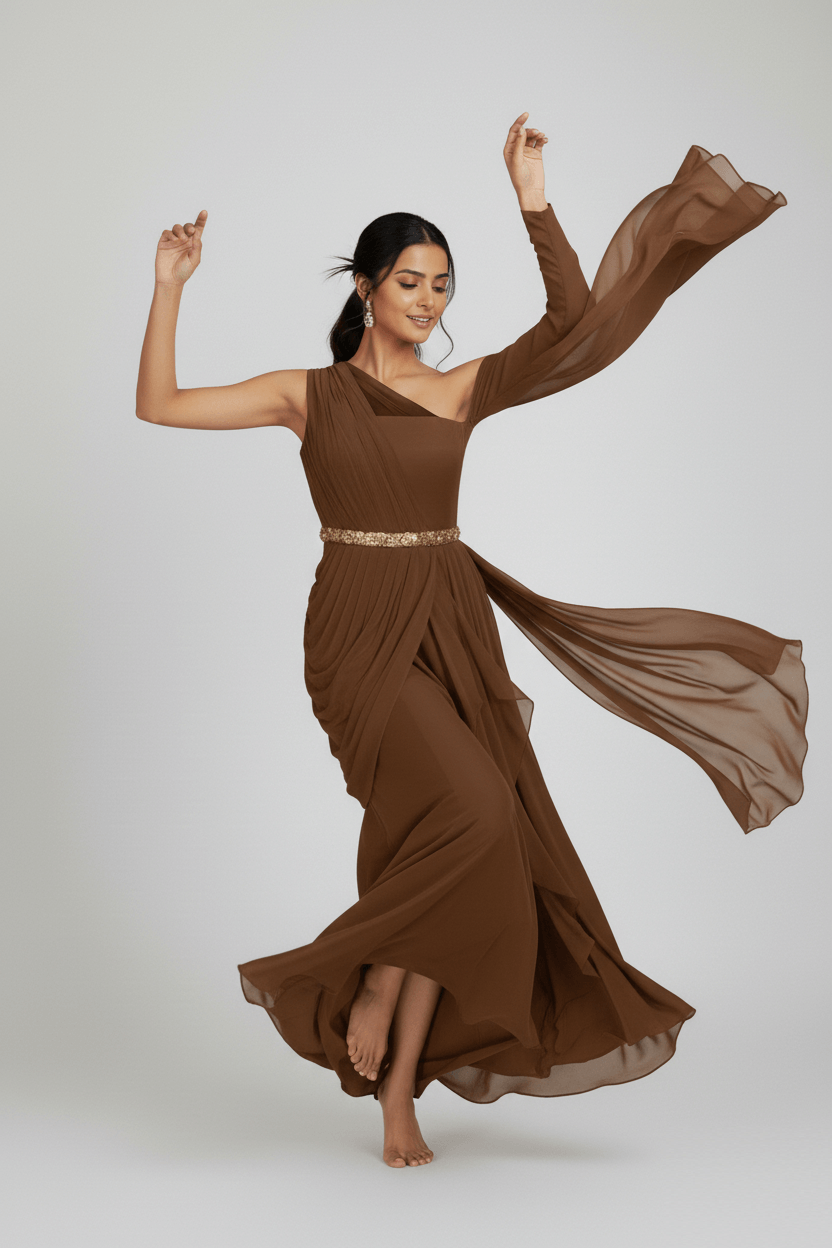 Draped kaftan Style Dress