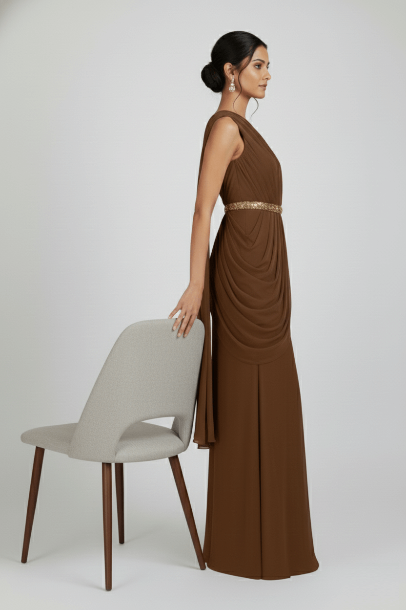 Draped kaftan Style Dress