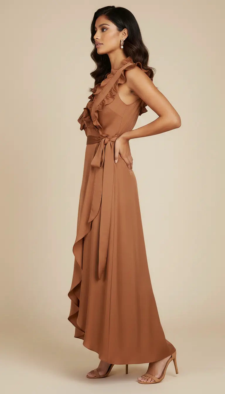 Ruffle Wrap Dress