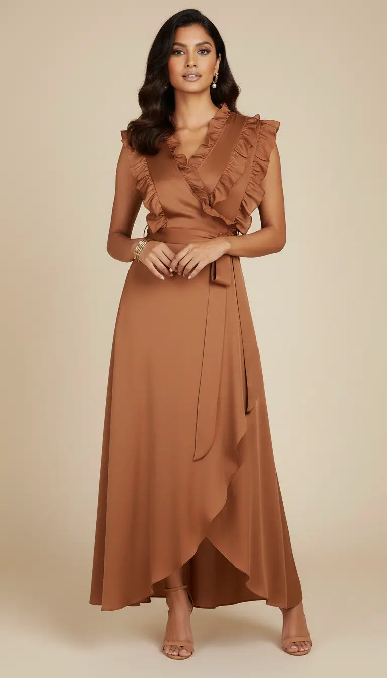 Ruffle Wrap Dress