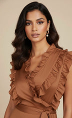 Ruffle Wrap Dress