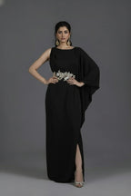 Fushion Evening Drape Dress
