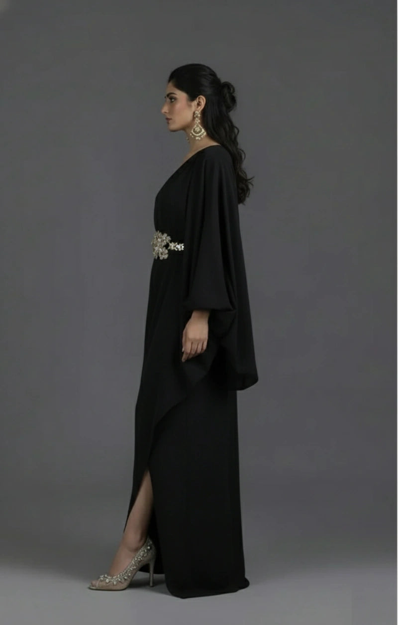 Fushion Evening Drape Dress