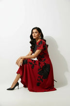 The Noir Blossom Midi