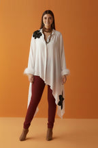 The Asymmetric sequined Bloom Shirt