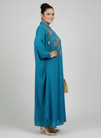 Flowy Fusion Blue Kaftan