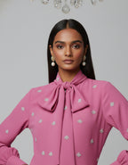Royal Petal Column Dress