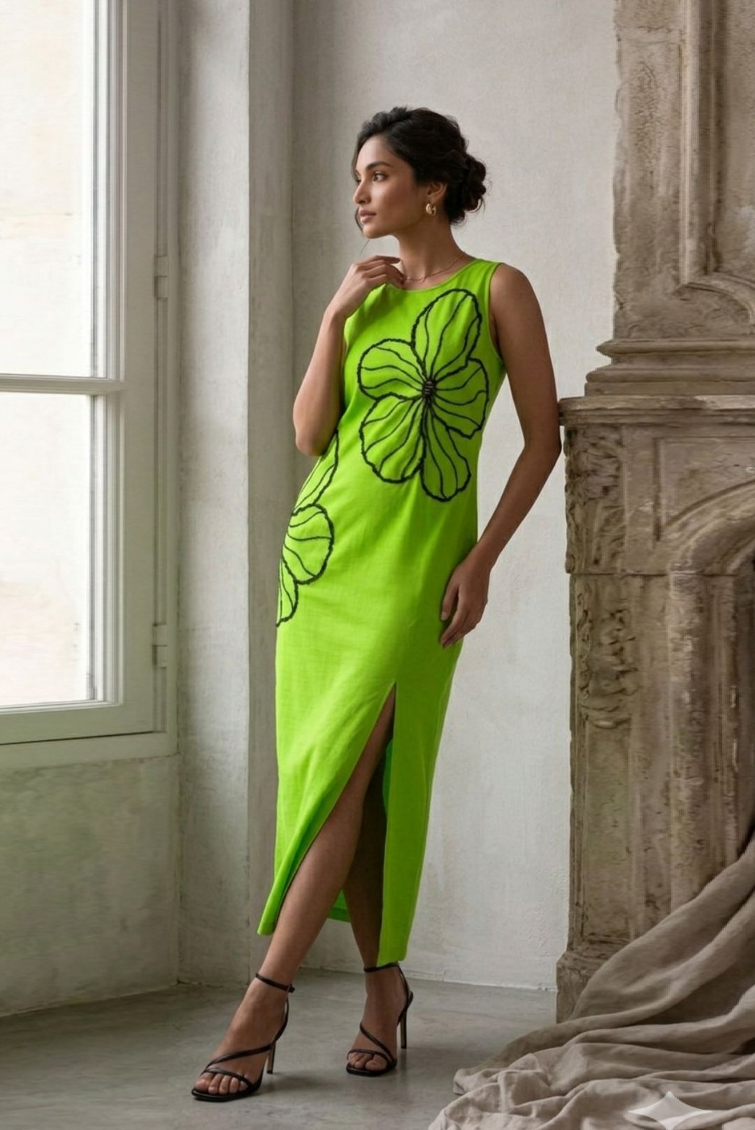 Electric Green Straight Dress