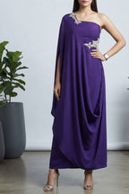 The Purple Hue Drape Dress