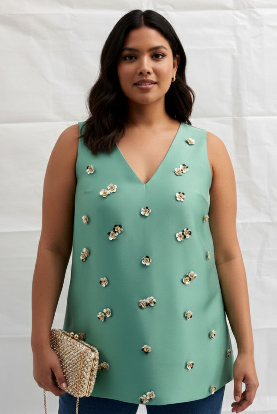 Mint Dew Party wear Top