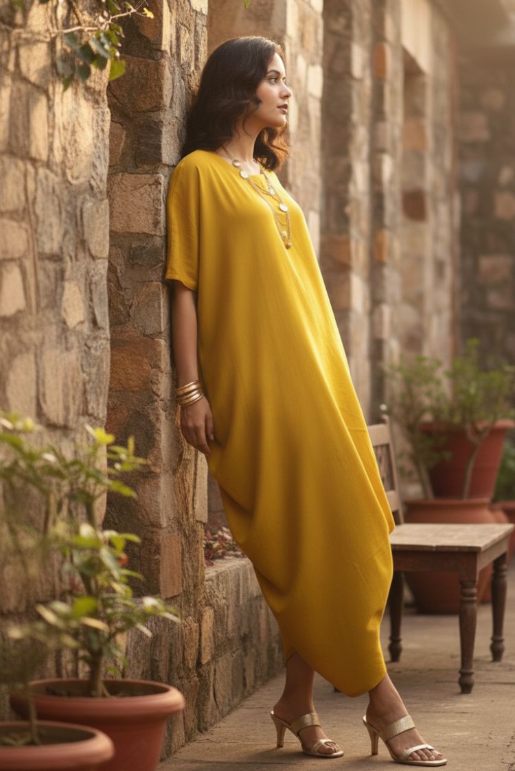 Draped Cowl Dress