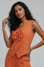 Tangerine floral Co-ord Set