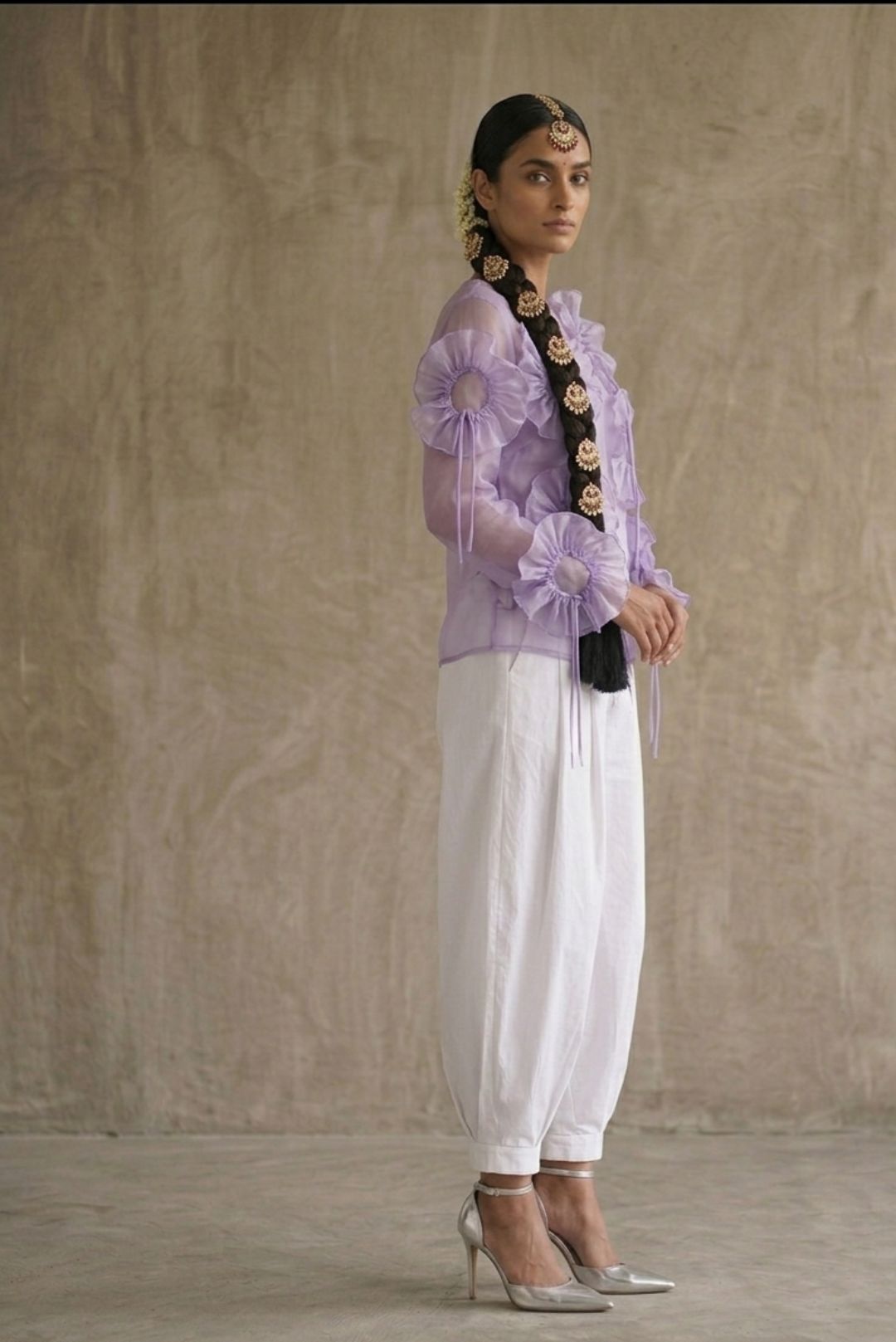 Lilac Galore Organza Top