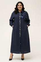 The Sequined buttoned Shirt Dress