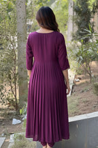 Regal Plum Dhoti-Suit