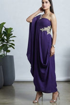 The Purple Hue Drape Dress