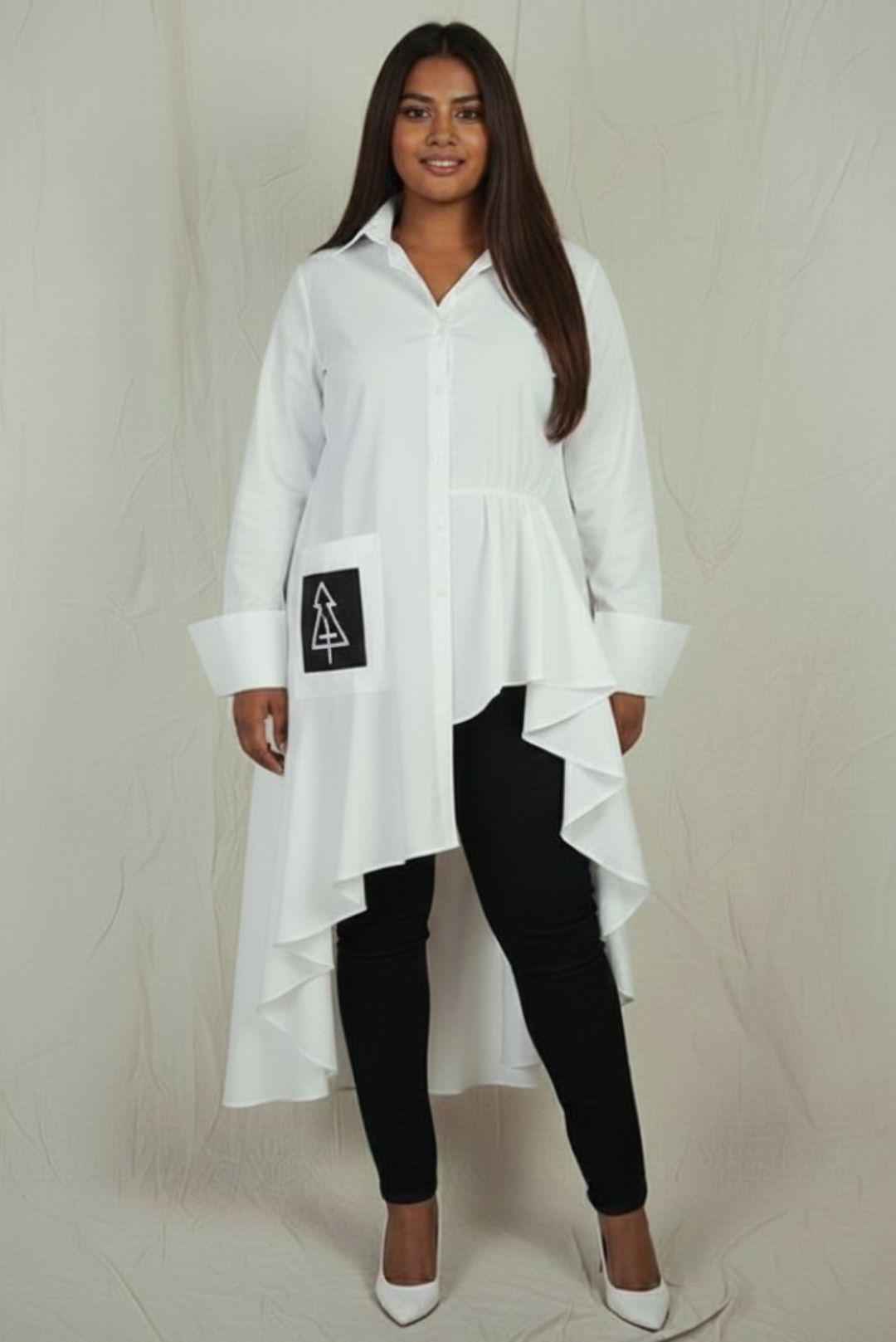 Statement High-Low Shirt