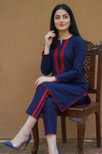 Indigo blue Bloom kurta set