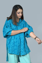 Bandhej Printed High Low Shirt