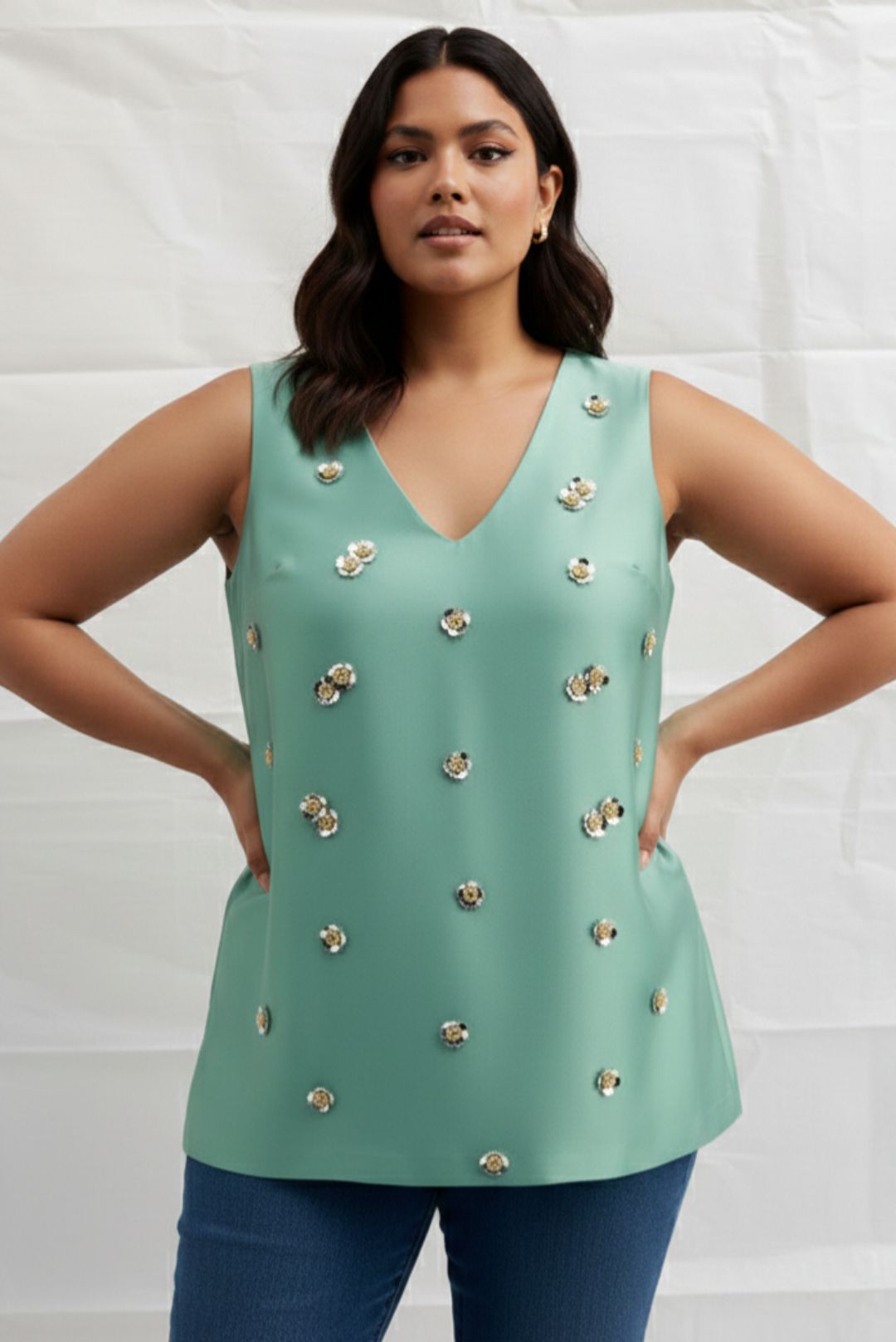 Mint Dew Party wear Top