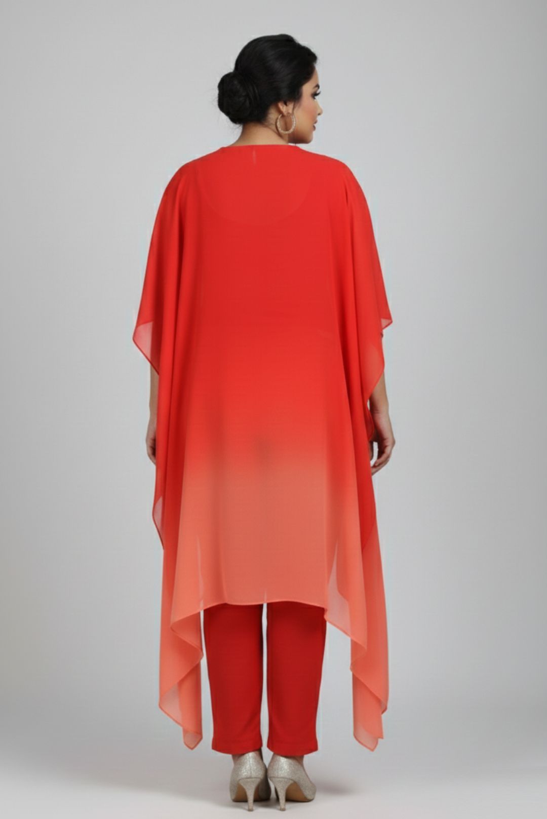 Omber shaded Tangerinw Kaftan set