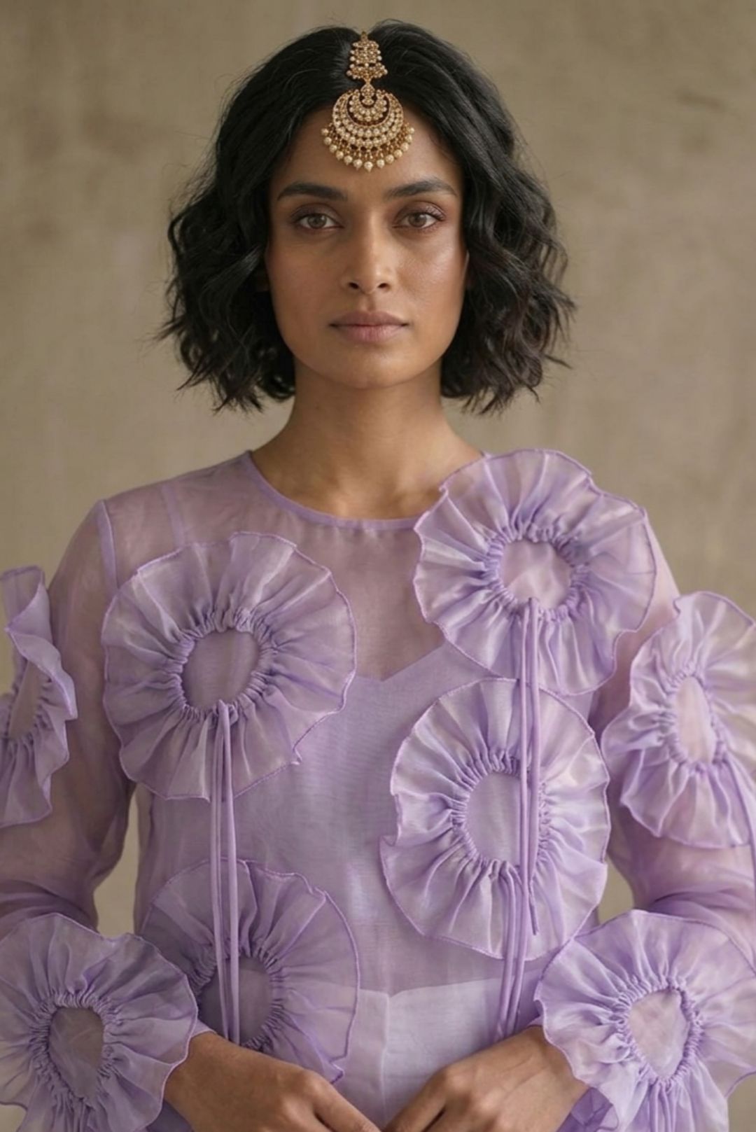 Lilac Galore Organza Top