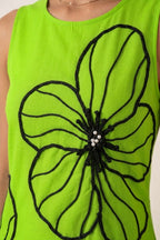 Electric Green Straight Dress