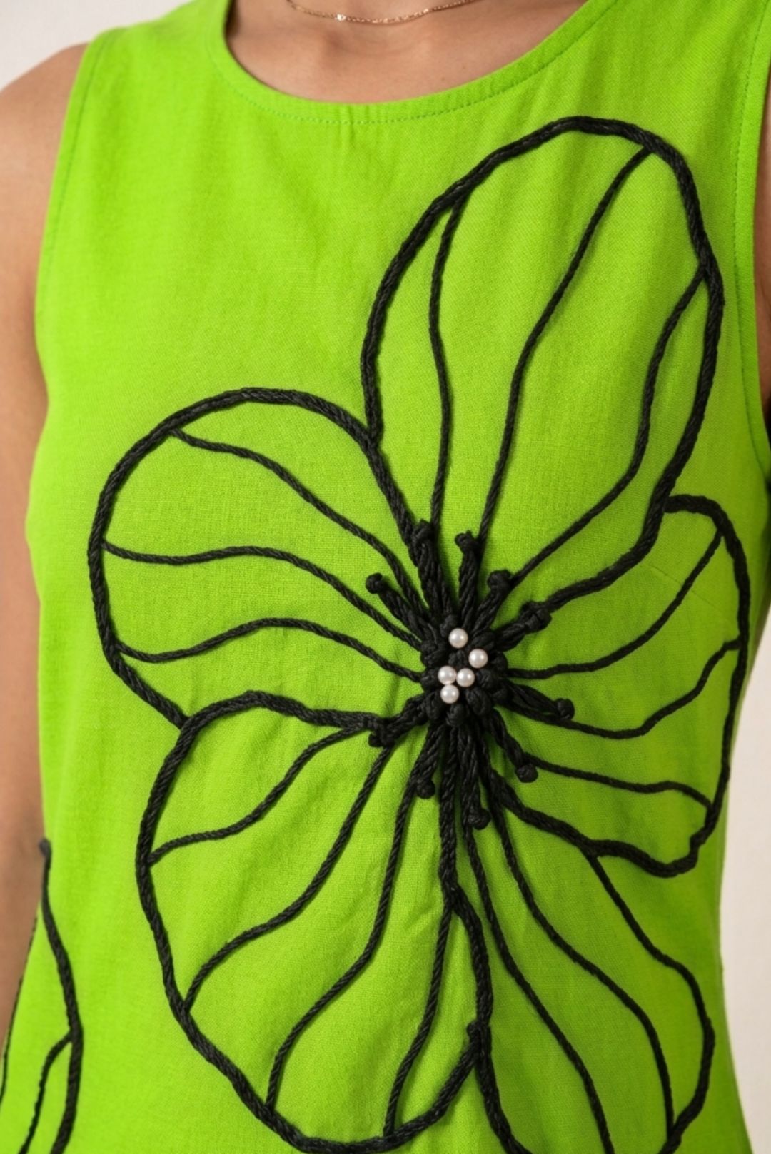 Electric Green Straight Dress