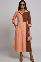 The Colorblocked A line Dress