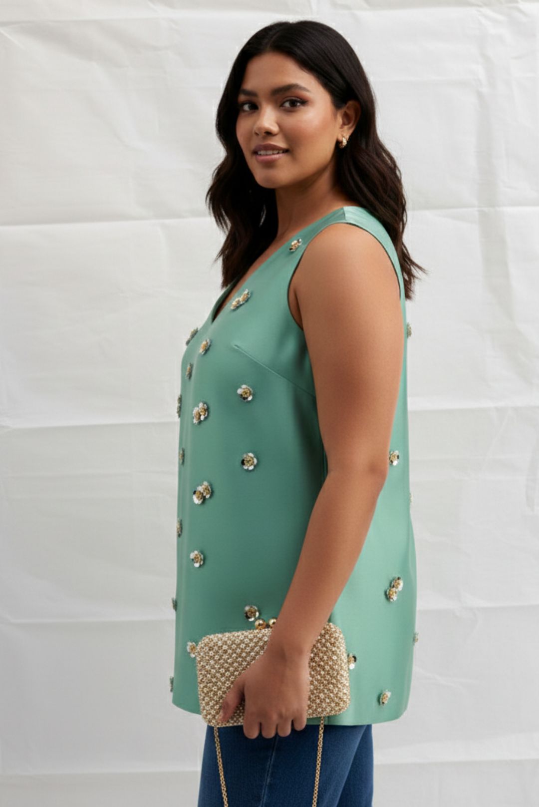 Mint Dew Party wear Top