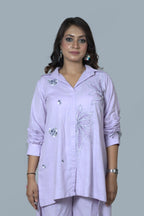 Lilac Embroidery Shirt