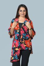 Jacket Style Asymmetrical Top