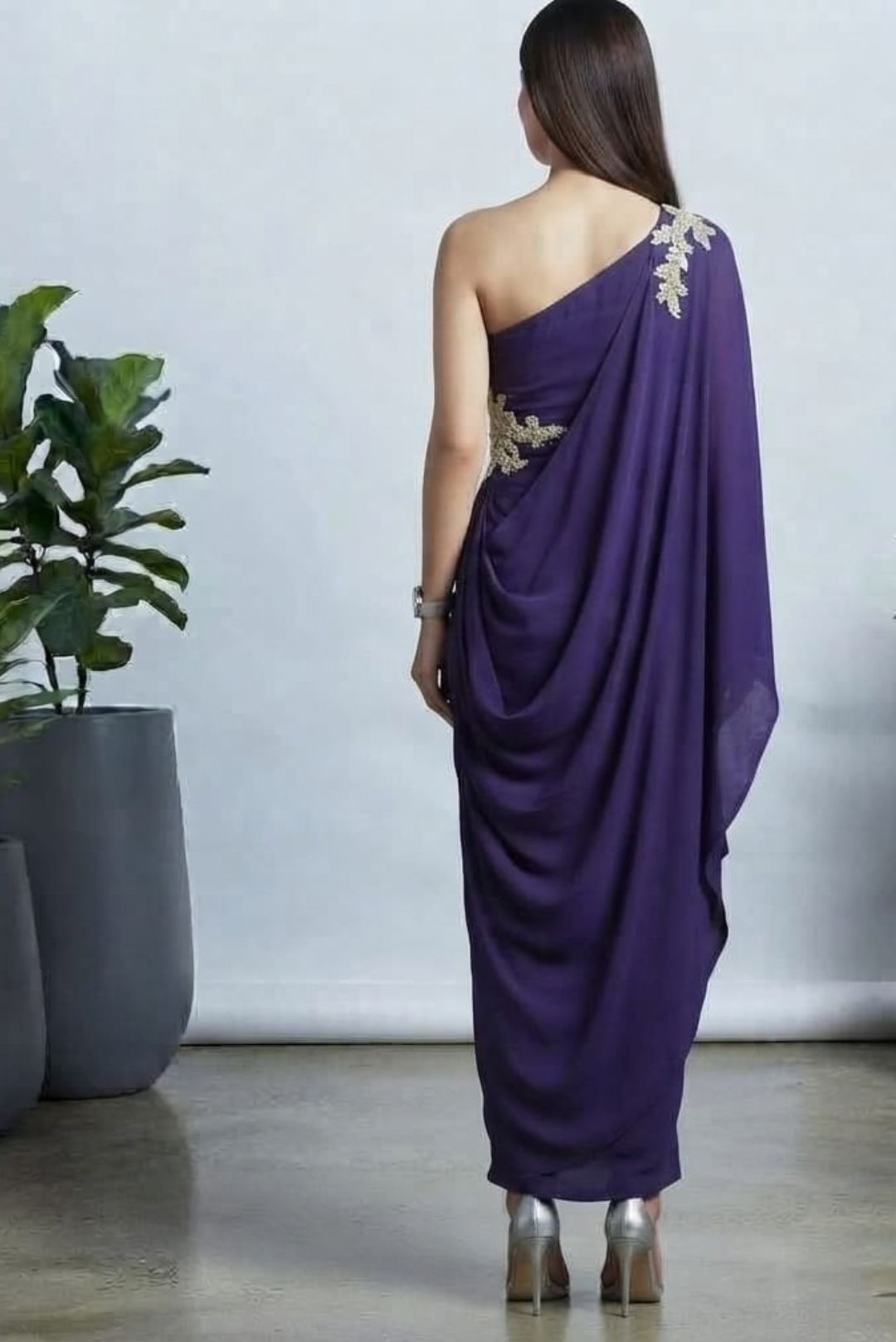 The Purple Hue Drape Dress