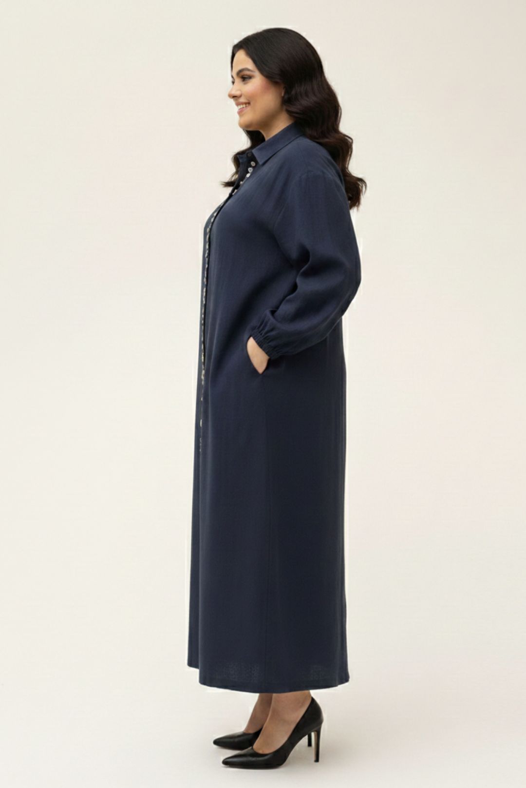 The Sequined buttoned Shirt Dress