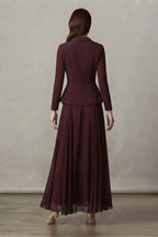 Midnight Peplum Blazzer with Skirt