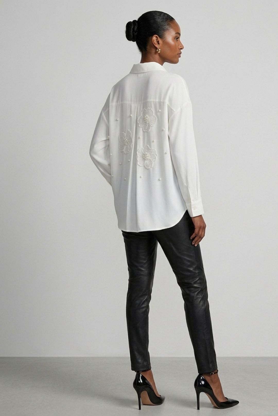 Flora Pearl Silk Shirt