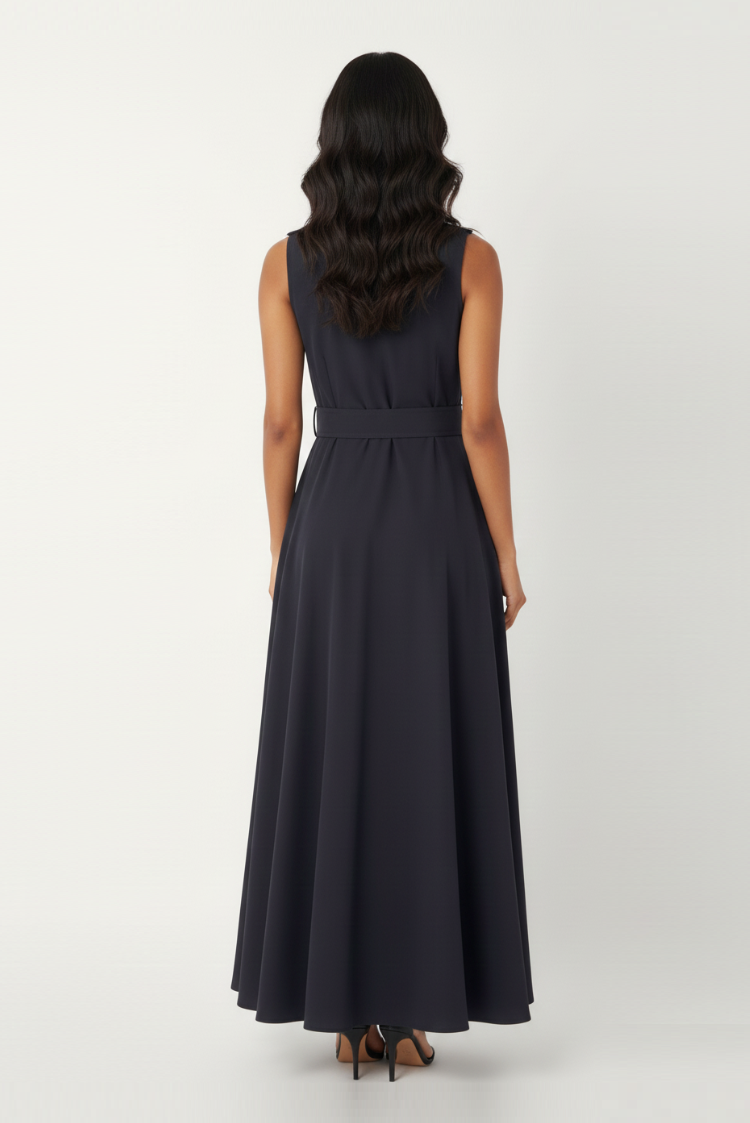 Flared  Belt Dress