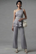 Misty Cloud peplum Co-Ord Set