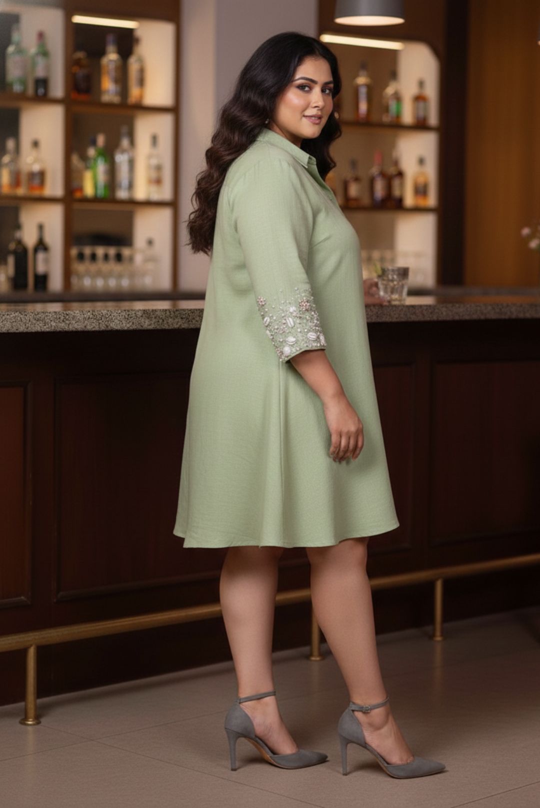 Sage Pearl Dress