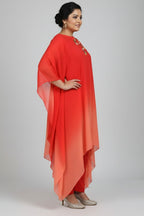 Omber shaded Tangerinw Kaftan set