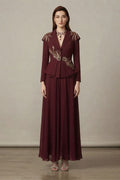Midnight Peplum Blazzer with Skirt