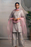 Chanderi kurta set with lining Dupatta- Organza