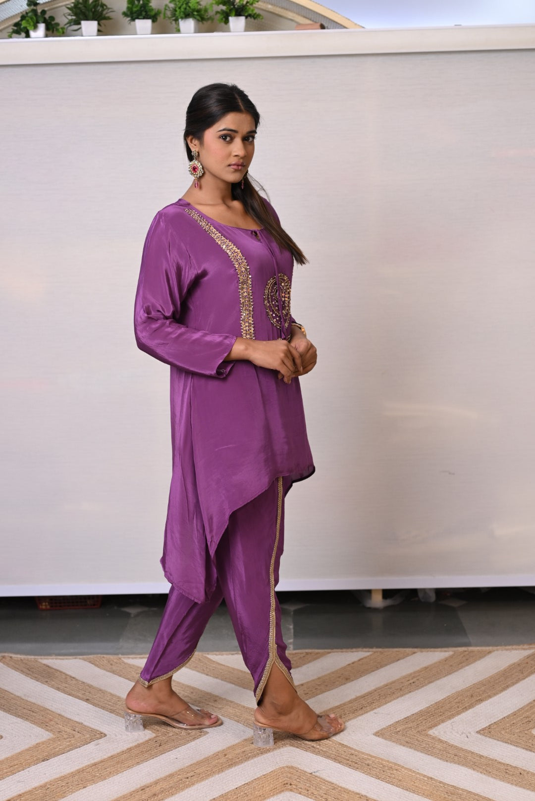 Asymetrical Co-ord Set with Tulip Pant