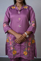 Orchid Blossom Embroidered Co-ord Set