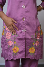 Orchid Blossom Embroidered Co-ord Set