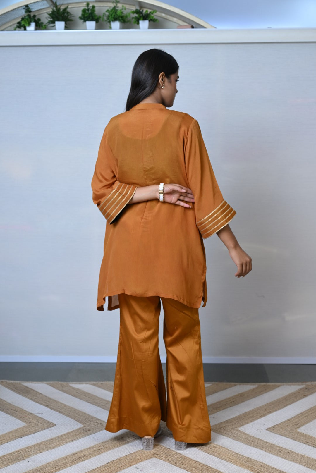 Amber Elegance Embroiidered Flared Co-ord Set