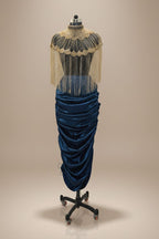 Gathers Skirt with Embroidery Cape