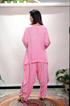 Pink Co-Ord Set with Cowl Pants